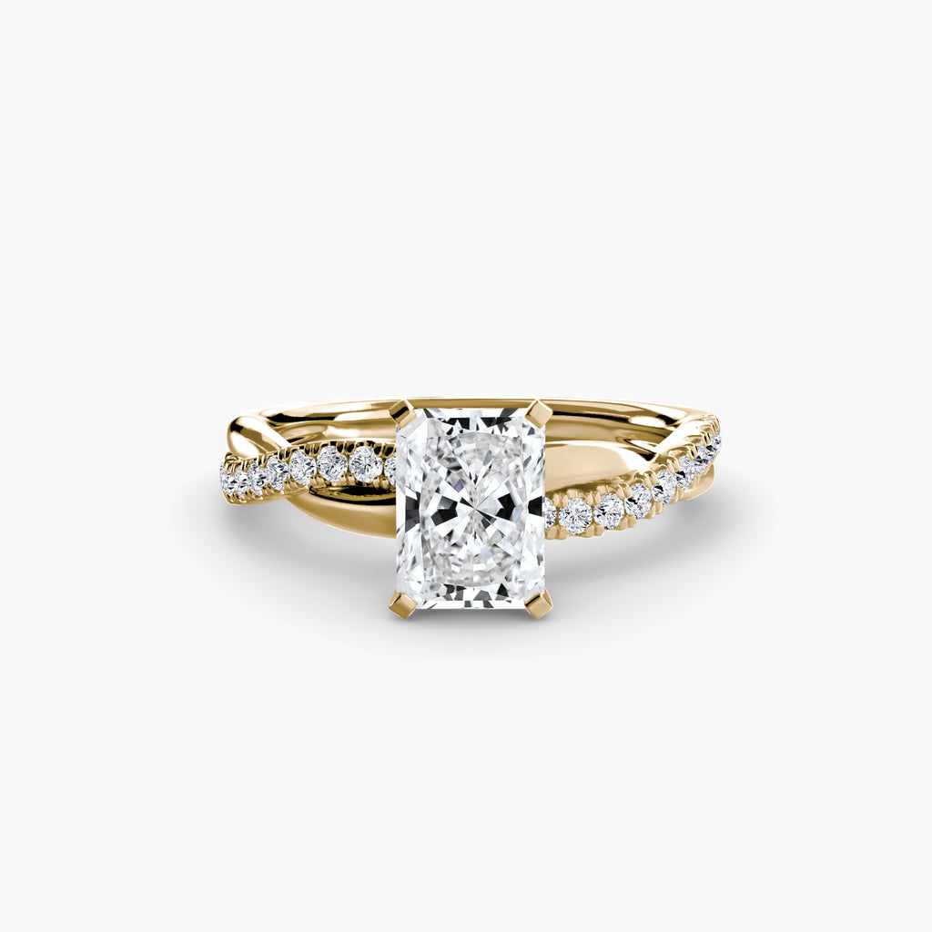 Emerald-Cut Twist Pavé
