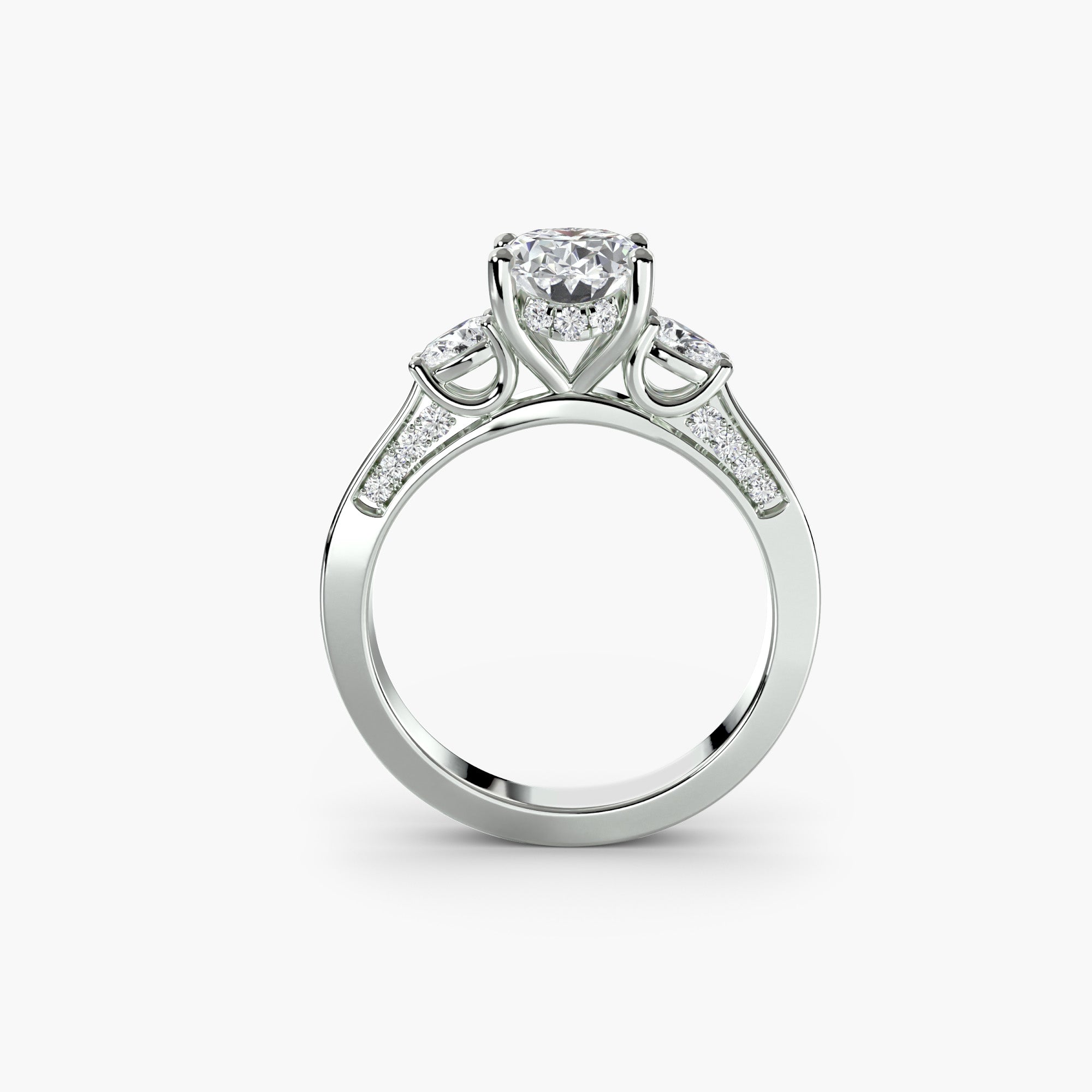 Trilogy with Pavé Shoulders