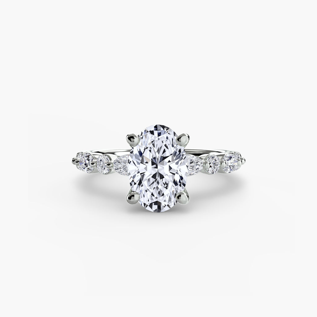 Solitaire with Eternity Pavé