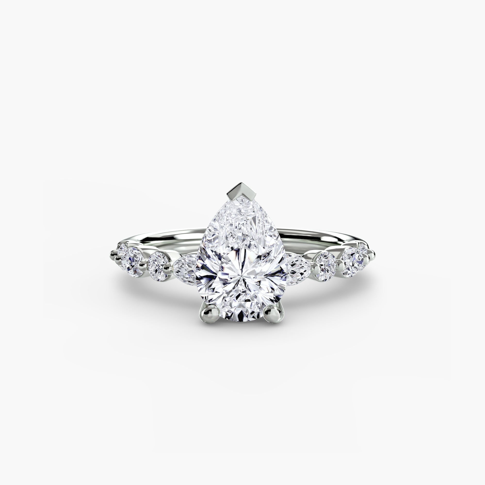 Solitaire with Eternity Pavé