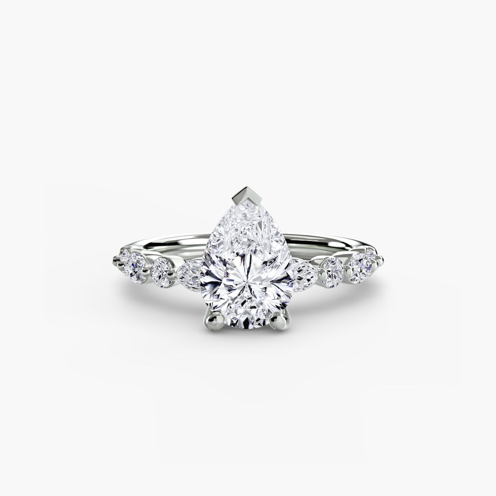 Solitaire with Eternity Pavé