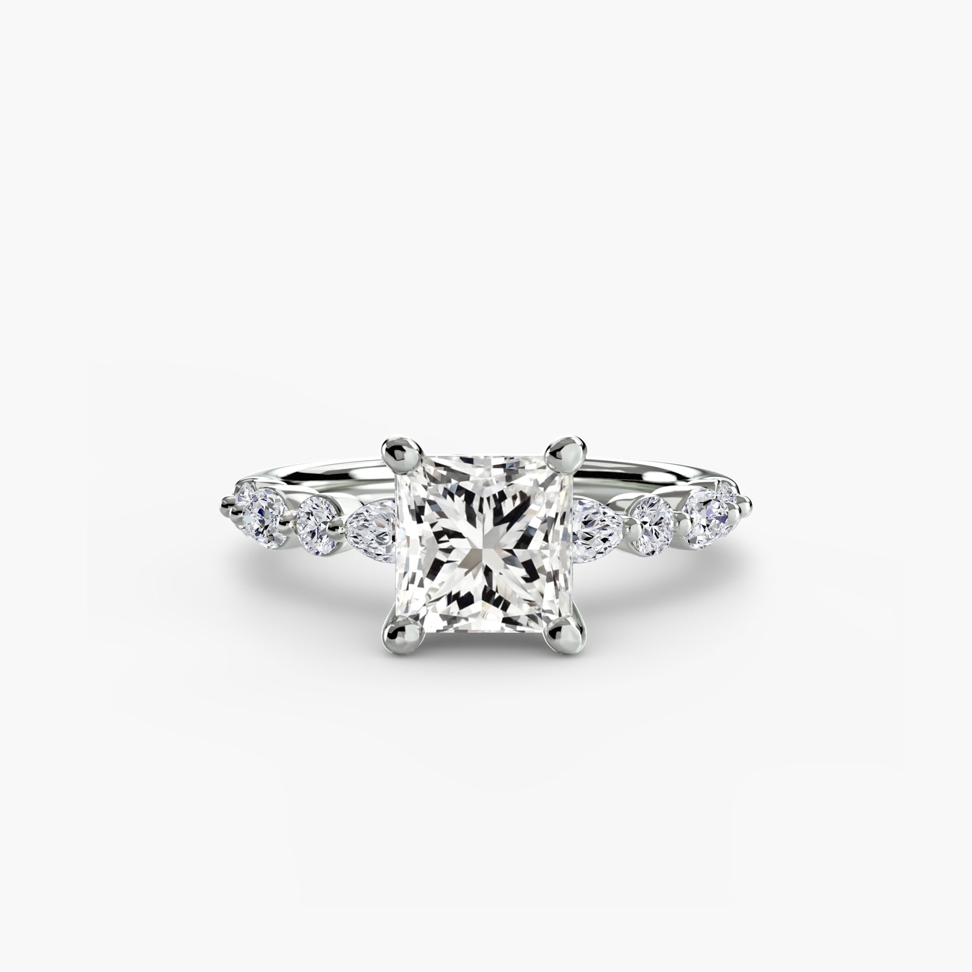 Solitaire with Eternity Pavé