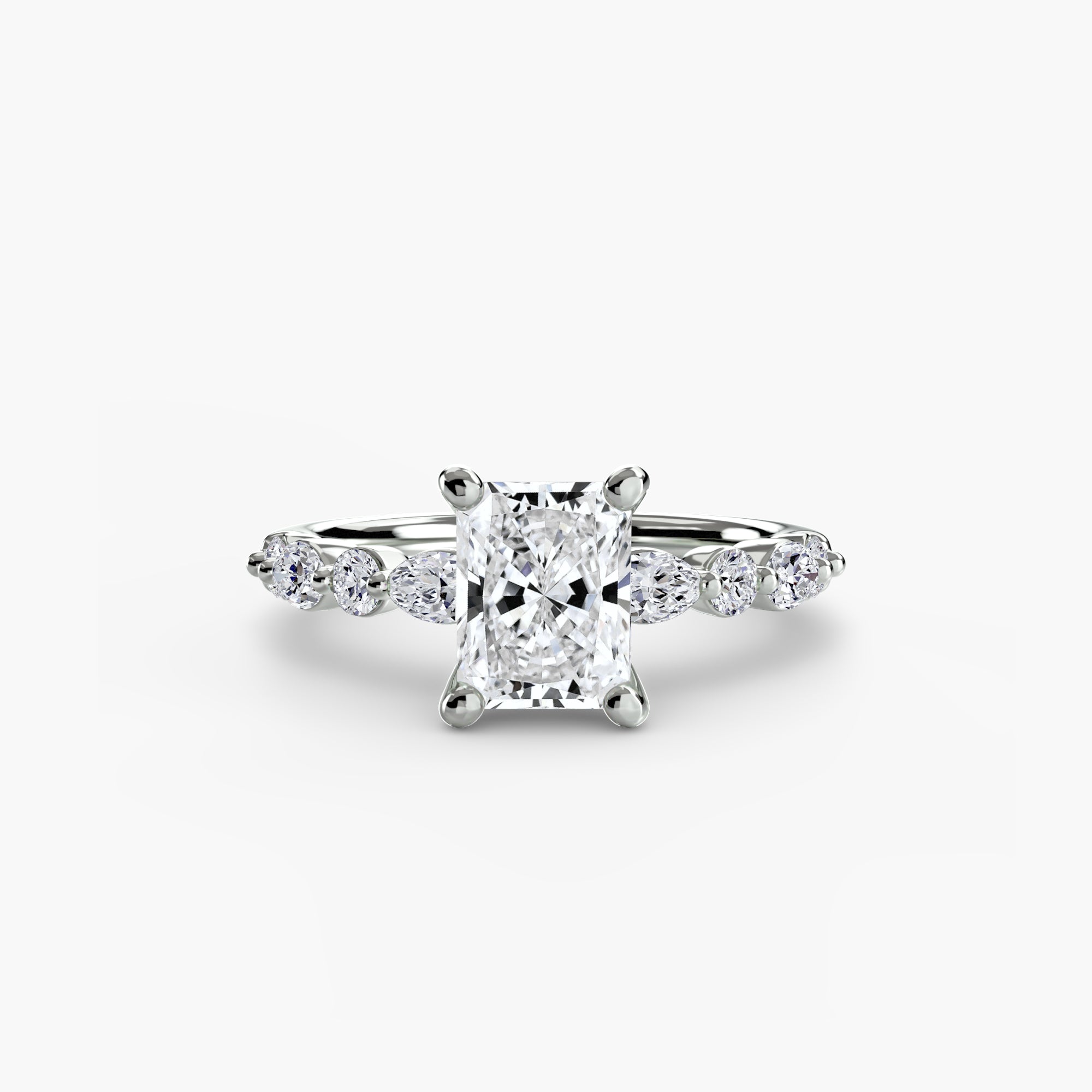 Solitaire with Eternity Pavé