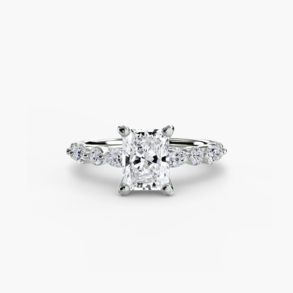 Solitaire with Eternity Pavé