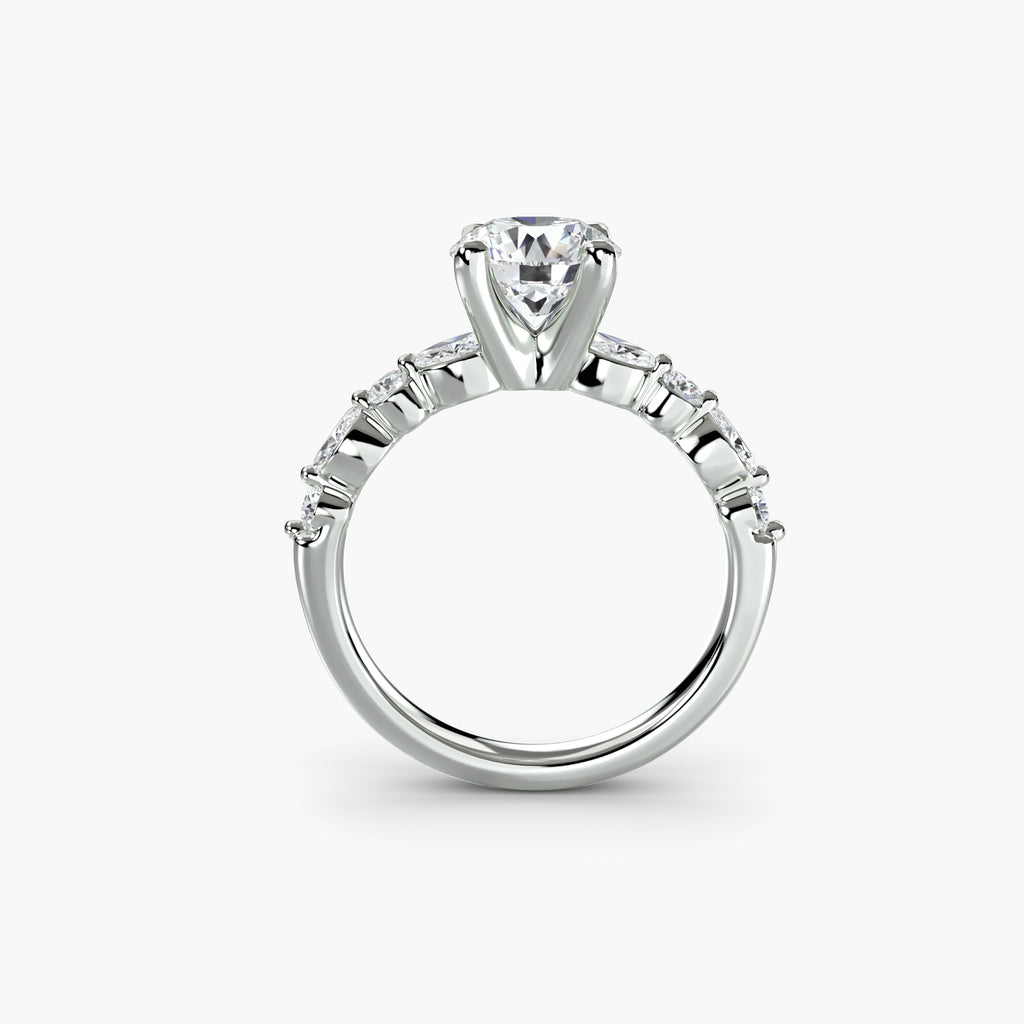 Solitaire with Eternity Pavé