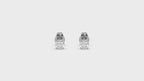 Stud Earrings in 18K White Gold