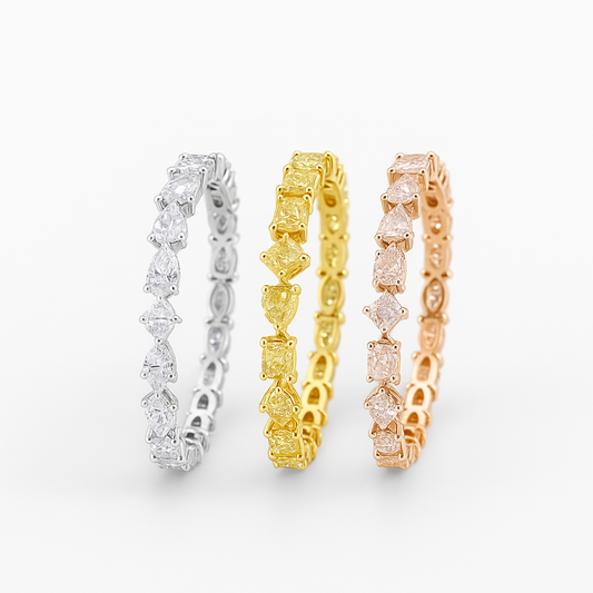 The Symphony of Light: Fancy Color Diamond Tennis Bracelet